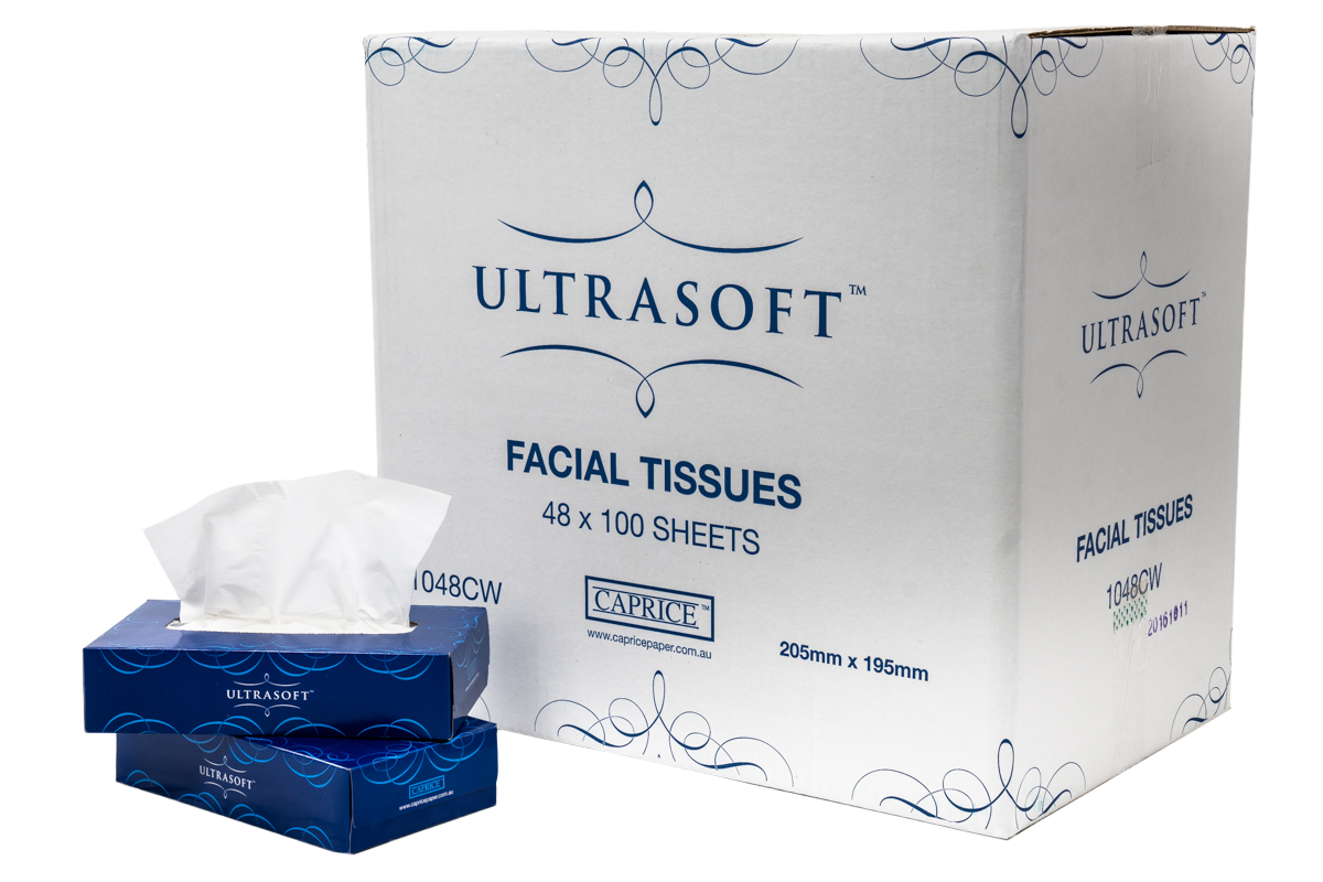 Ultrasoft Facial Tissues 100 Sheet (48/ctn) - Curran Cleaning Supplies
